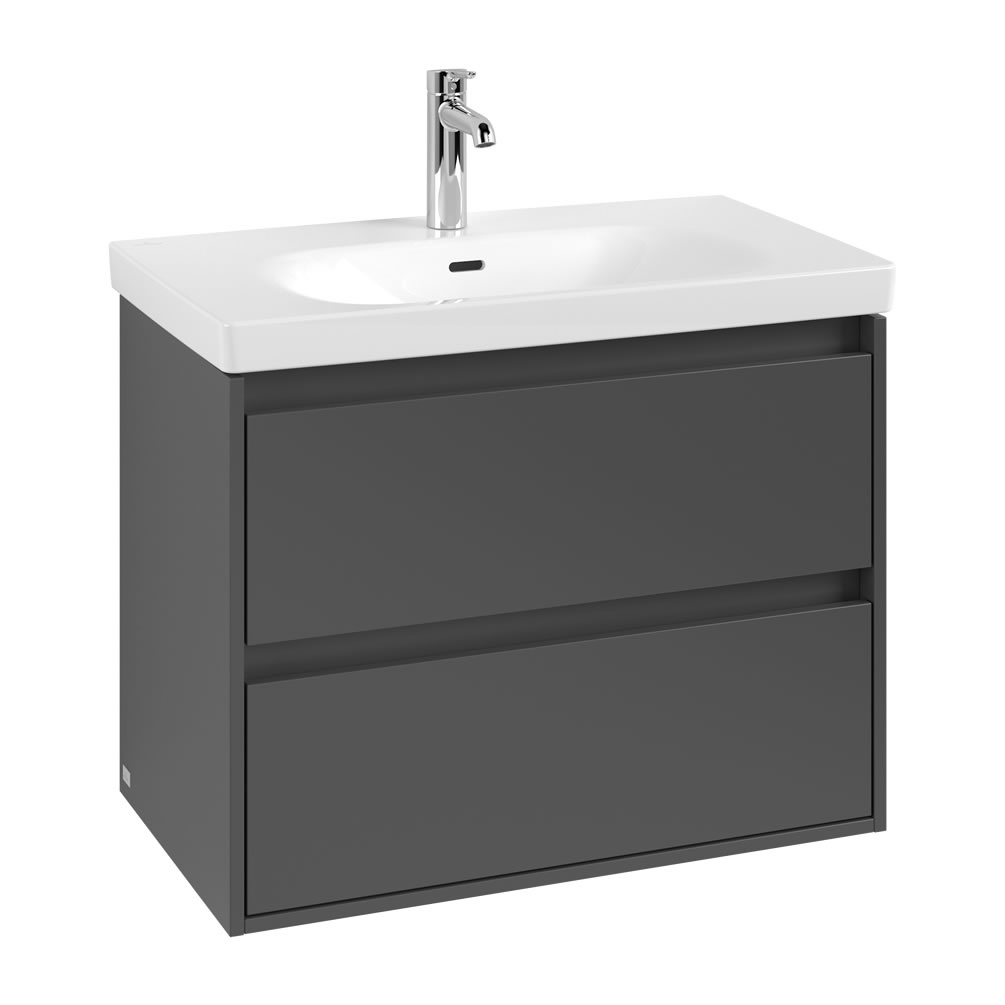 Cutout image of Villeroy & Boch Skyla Graphite 800mm Two-Drawer Vanity Unit